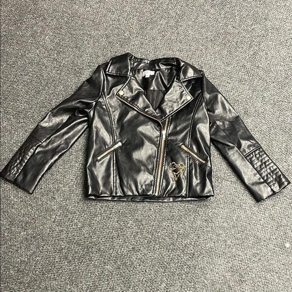 D-signed by Disney Black Moto Jacket Kids Beauty and the Beast Size Large - Picture 1 of 6